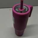 REDUCE Chiller Vacuum Insulated 40 oz Tumbler with Spill-Proof Silicone Straw - Sustainable Tritan Lid with Water Intake Markers - Soft Sit Base Travel Mug - Dishwasher Safe - Berry Bliss