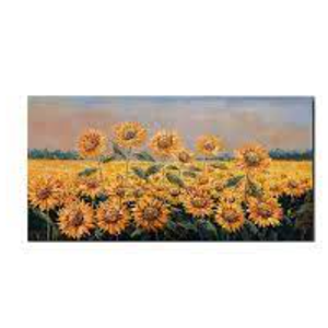 Rustic Sunflower Canvas Picture Kitchen Wall Art, Black and White Flower Prints Poster Artwork for Office Decoration Farmhouse Yellow Sunflower Painting for Living Room Bedroom Home Wall Decor 4ftx2ft