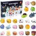 Advent Calendar 2025 Cars Toys for Kids, 24 Days Christmas Countdown Calendar Animals Pull Back Car Vehicles Toy Set, Stocking Stuffers New Year Birthday Xmas Gift Surprise Box for Boys Girls
