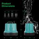 VIVOSUN 660GPH 40W Submersible Pump for Fish Tank, Pond, Aquarium, Hydroponic Systems with 5ft Power Cord and 4 Nozzles Blue