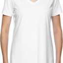Fine Jersey Women's Crossover V-Neck Coverup White 2X