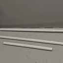 MEXAU White Tension Curtain Rods 41-146 In Extra Long Outdoor Patio Curtain Rods No Drilling Adjustable Heavy Duty Tension Rods for Windows Bathroom Living Room Curtains, Rod Diameter 1.26In