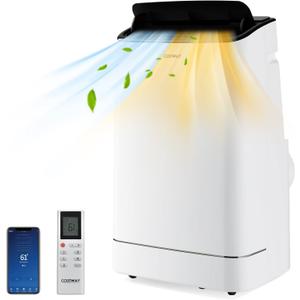 15000 BTU Portable Air Conditioner, with Heat, Auto Swing 4-in-1 AC Unit for Rooms up to 800 Sq.Ft, with Built-in Dehumidifier, 24H Timer, Remote Control/APP Control & Window Kit