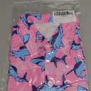 RAISEVERN Boys Button Down Shirts Hawaiian Cartoon Print Slim-Fit Short Sleeve Cool Dress Shirt Cute Top for Kids (3-4T, Shark)