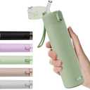 9oz Small Water Bottles with Straw, Mini Water Bottle with One-Hand Open Design, Leak-Proof Locking Lid for Hot&Cold Drinks, Small Travel Water Bottle - 100% Leakproof for School, Travel (Mint)