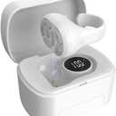 3-in-1 Wireless Mobile Selfie Cell Phone Remote Ring, Video Scroll, Shutter and Holder, with Charging Compartment, 10 Metre Remote Control, Compatible with iPhone, iPad, Android (White)