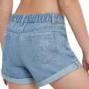 EXARUS Girls Ripped Jean Shorts Teen Summer Cute Distressed Frayed Raw/Folded Hem Tween Denim Youth Kids Casual