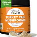 Turkey Tail Mushroom for Dogs - Whole, Organic Mushroom Extract - Over 50% Beta-Glucan - Third Party Tested, Made in The USA - No Grains No Fillers - 60 Day Large Dog Supply