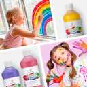 Positive Art Washable Paint for Kids, 12 Colors, 16 oz Bottles, Non-Toxic Tempera Paint Set for School and Classroom, Paraben-Free