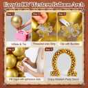 266 Pcs Western Cowboy Balloon Arch Kit Gold Tan Cowboy Arch Garland Decorations with Star Foil Balloons for Western Rodeo Birthday Bachelorette Baby Shower Wedding Cowgirl Party Supplies, 12 inch