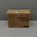 No Adhesive Heavy Duty Curtain Rod Holders with Wide Hook, 5X Stronger Than Adhesive Curtain Rod Hooks,Tension Curtain Rod Bracket for Wall with Pin Guide, Curtain Wall Mount (12 Pack, For 1.25" Rods)