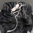 Electric Heated Blanket Throw - 50"x60" Heating Blanket Throw House Warming Gifts New Home, Ultra Soft Warm Flannel Sherpa Fast Heat,8 Heat Level 10 Hours Auto-Off ETL Certified Grey