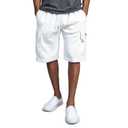 Men's Fleece Cargo Sweatpants SweatShorts 3XL, White
