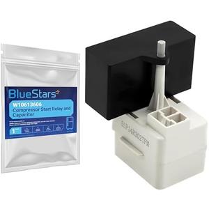 BlueStars New Upgraded W10613606 Refrigerator Compressor Start Relay and Capacitor - Compatible with Whirlpool KitchenAid Kenmore Refrigerators - Replaces W10416065 PS8746522 67003186