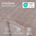 Dog Blankets Washable Pet Blanket - Fluffy Fuzzy Cat Puppy Blanket with Premium 300GSM 3D Fleece Bubble for Pet Kitten Doggy, Linen, 40x60IN