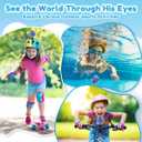 PROGRACE Pool Toy & Kids Underwater Camera - IP68 Waterproof Action Camera for Boys Ages 3-12, 1080P Video, 32GB Card, Mount for Bike & More, Birthday Gift for Diving, Swimming, Riding, Snorkeling
