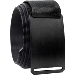 GRIP6 Classic Belt - 1.5-Inch Adjustable Nylon Belts - Versatile Lifestyle and Tactical Belt for Men and Women (Black, M)