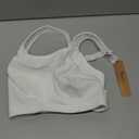 Wingslove Womens Sports Bras High Impact Adjustable Wireless Plus Size Sports Bra Full Figure Large Bust Workout Running Bra, White 38DDD