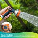 Water Hose Nozzle Heavy Duty with 8 Spray Patterns, Water Hose Sprayer Nozzle with Water Flow Thumb Control, Labor-saving Buckle & Front Trigger, for Watering Plants, Washing Cars & Pets