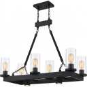 Livex Lighting 41066-07 Linear Chandelier, Bulbs Not Included (Black)
