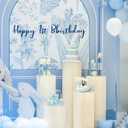 Cylinder Stands for Party 5Pcs Round Pedestal Stand Foldable Cardboard Columns Cylinder Tables for Parties Baby Shower Birthday Wedding Pillars Display Decoration