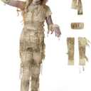 Spooktacular Creations Halloween Mummy Costume for Kids, Mummy Costume for Girls, Halloween Role Play & Dress Up (Large(9-10 yrs))