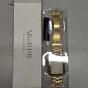 MioHHR Solid Stainless Steel Band Compatible with Apple Watch 45mm, Metal Strap with Soft TPU Case for iWatch Series 9 8 7 45mm Women and Men, Gold