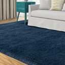10x14 Area Rug Living Room - Navy Blue Large Soft Fluffy Carpet
