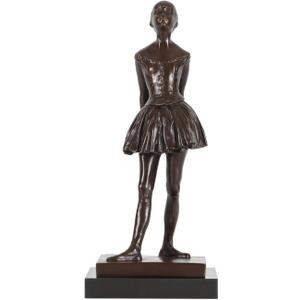 Bronze Little Dancer Aged Fourteen Statue by Degas Ballerina Art Famous Sculpture Replica Home Decor Gifts (10.6"H)
