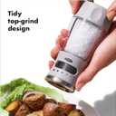 NEW OXO Good Grips Contoured Mess-Free Salt Grinder, Gray, One size