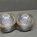 Joyido 100PCS Clear Gold Plastic Bowls - 12 oz Clear Disposable Salad Bowls - Heavy Duty Disposable Soup Bowl - Fancy Plastic Ice Cream Bowl for Weddings, Parties, Dinners, Picnics