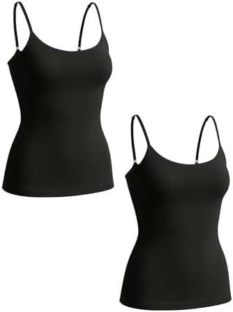 SHAPERMINT Womens Tops - Scoop Neck Cami Body Shaper for Women, Shapewear Tummy Control, Camisole Tank Tops for Women, Large