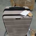 KROSER Carry On Luggage with Spinner Wheels & Built-in TSA Lock, Expandable Top Opening Hard Shell Suitcase Large Capacity Durable Rolling Luggage with USB Port, Carry-On 20-Inch, Matte Purple/Pink