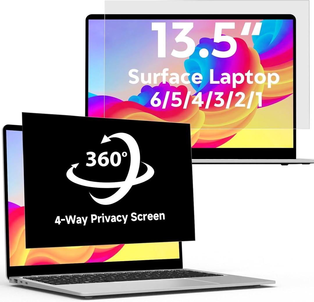 360Privacy Screen for Microsoft Surface Laptop 13.5 inch 5/4/3/2/1, Surface Laptop Privacy Film Filter All Round Anti Peeping Blue light Glare Screen Protector