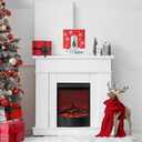 2 x Double-Sided Christmas Tabletop Sign with Doorway & Mini Xmas Tree, Festive Wood Decor for Desk, Shelf, Mantle, Tray - Xmas Village Display Centerpiece(Christmas tree)