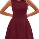 PRETTYGARDEN Summer Dresses for Women 2026 Elegant Classy Spring A Line Business Casual Work Graduation Cocktail Short Dress (Red, M)