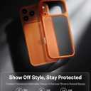 TORRAS for iPhone 17 Pro Case, Beyond Military-Grade Protection, Camera Control Button, DIY Buttons, Translucent Matte Slim Thin Shockproof Hard Back Anti-Scratch case for iPhone 17 Pro, Cosmic Orange
