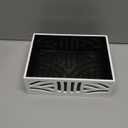 Okuna Outpost Wood Doorbell Chime Cover Box Only - Corinthian Style Pattern - Doorbell Cover Box Only - White (8 x 6 x 3 In)