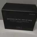 ZICOTO Beautiful Bread Box With Wooden Lid For Your Kitchen Countertop - Spacious Container Perfectly Stores Your Homemade Bread, English Muffins & Bagels - Quality Cutting Board Lid Keeps Loaf Fresh (Black)