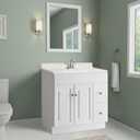 Design House Vanity Top with Sink, 4 in Backsplash, Cultured Marble, Centerset, Ivory, 31 in W x 19 in D x 10.45 in H, 586289