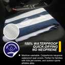 Back Seat Cover for Car Trucks Van SUV,Waterproof Rear Bench Towel Seat Covers for Dogs and Kids,Automotive Backseat Protector (Blue Stripe)