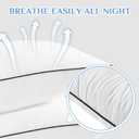 JOLLYVOGUE Pillows Queen Size Set of 2, Hotel Collection Bed Pillows for Side, Back, and Stomach Sleepers, Fluffy and Supportive, Down Alternative Microfiber Filled Sleeping Pillow