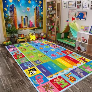 ABC Carpet,Kids Carpet for Playroom, Classroom Floor Play Mat for Kids,Preschool Rugs wtih ABC, Numbers, Animals, Extra Large Thick (59X39.4 Inch)