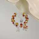 WETMT Maple Bracelet for Women Red Beaded Maple Leaf Bracelet Thanksgiving Maples Fall Charm Bracelet Red Crystal Maples Leaf Strand Bracelet Autumn Party Jewelry