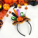 2 x Edoneery Halloween Witch Hat Headband for Women, Fancy Dress Wizard Costume Hair Accessory with Veil for Cosplay Parties