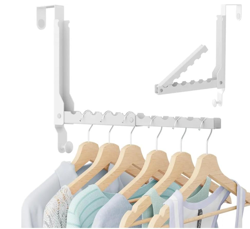 Over The Door Hooks, Extended Over The Door Clothes Hanger with 11 Ridges,Space-Saving Over The Door Rack Door Hooks for Hanging Clothes,Larger Capacity Over The Door Hanger,Upgraded Version.