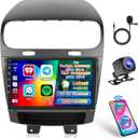 Car Radio Stereo for Dodge Journey 2011-2019/FIAT Freemont 2012-2014 Built in Carplay/Android Auto, 9 inch IPS Touch Screen Head Unit Radio with DSP BT GPS FM RDS WiFi 2G RAM 64G ROM