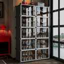 MAGINELS Shoe Rack,Expandable Shoe Cabinet Easy to Assemble. Shoe Storage with Door,Entryway, Closets, Hallway, and Bedroom.Accommodates Up to 40 Pairs of Shoes.