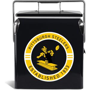 The Memory Company | Licensed NFL 13L Retro Logo Cooler, Pittsburgh Steelers