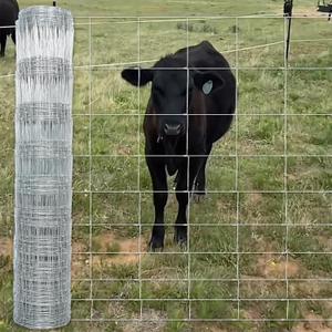 Farm Fence, 4ft X 164ft Wire Fence, Goat Cattle Deer Livestock Fence, Galvanized Woven Hog Wire Fencing,Fencing for Yard and Animals Protection